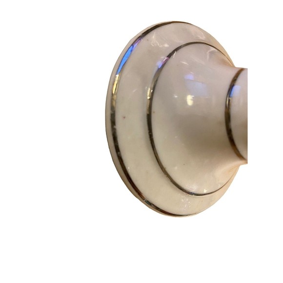 1960's St Clair Creations Japan Almak Pedestal Candy Dish Diamond Cut Out Wheat - Picture 8 of 9